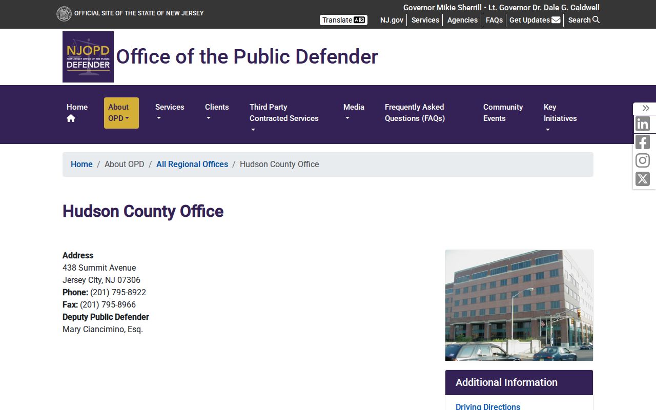 Hudson County sex offender registry case Hudson Regional Public Defender office