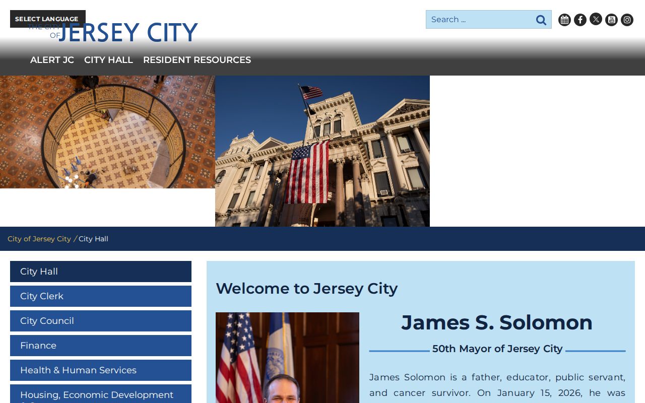 Jersey City criminal records department routing through City Hall