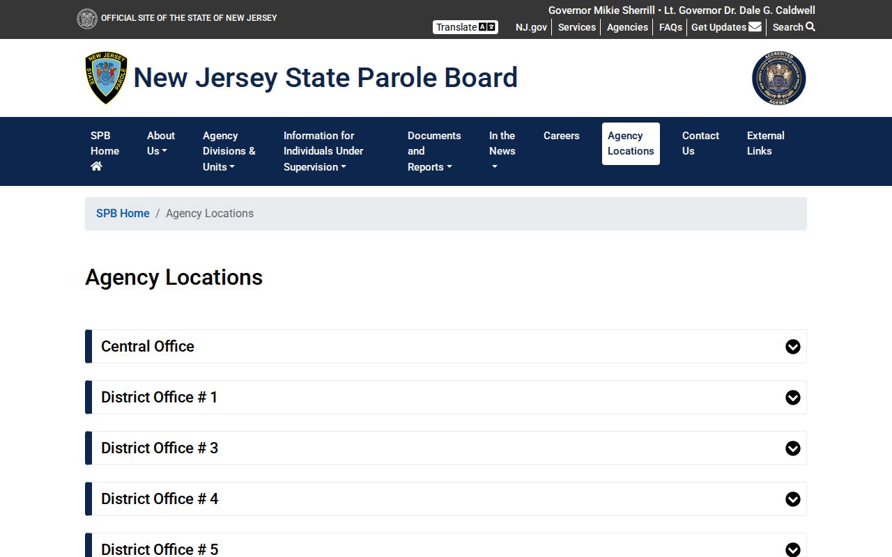Union City criminal history and New Jersey parole office routing